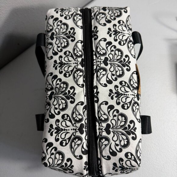 Luxe Handmade Insulated Lunch Bag - Black & White Chic Edition - Picture 3 of 5